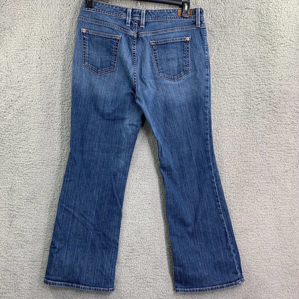 Eddie Bauer Womens Jeans Sz 12 S x28 Pants Denim Bootcut Blue Stretch